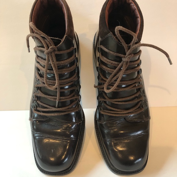 GUCCI leather printer combat boots - Picture 2 of 6